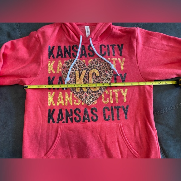 Kansas City Red animal print Hoodie SM - Picture 3 of 6
